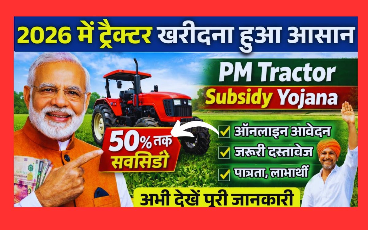 Tractor Subsidy 2026 Update: ट्रैक्टर खरीदना हुआ और भी आसान, जानिए नियम और प्रक्रिया